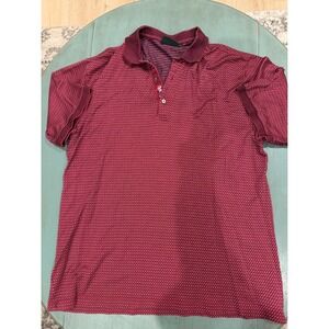 Bobby Jones Collection Mens XL Burgundy Cotton Golf Polo Shirt Made in Italy